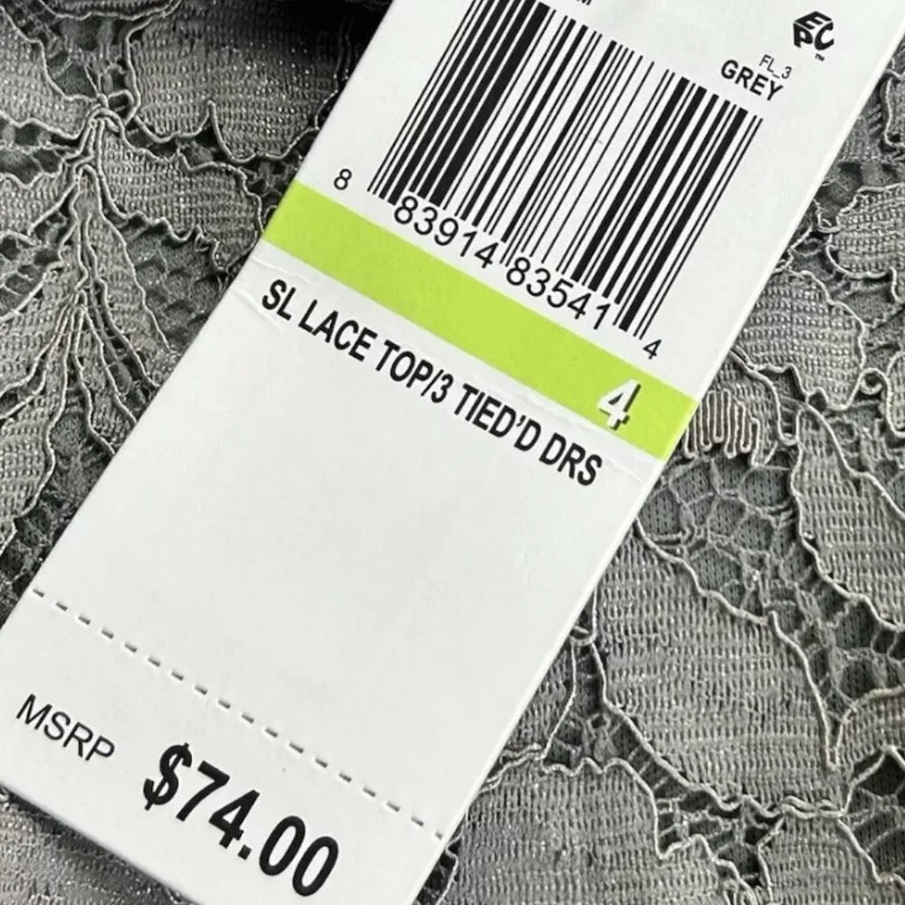 NWT Pink & Violet Sleeveless Lace Glitter Mesh Dress Multiple Sizes